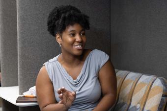 female student smiling