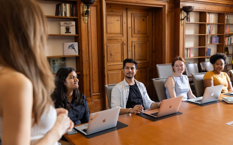 graduate students at lecture