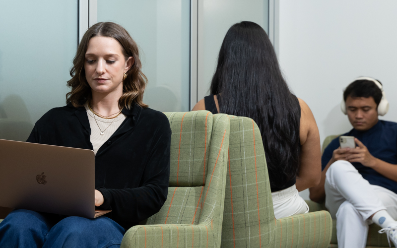 graduate students studying